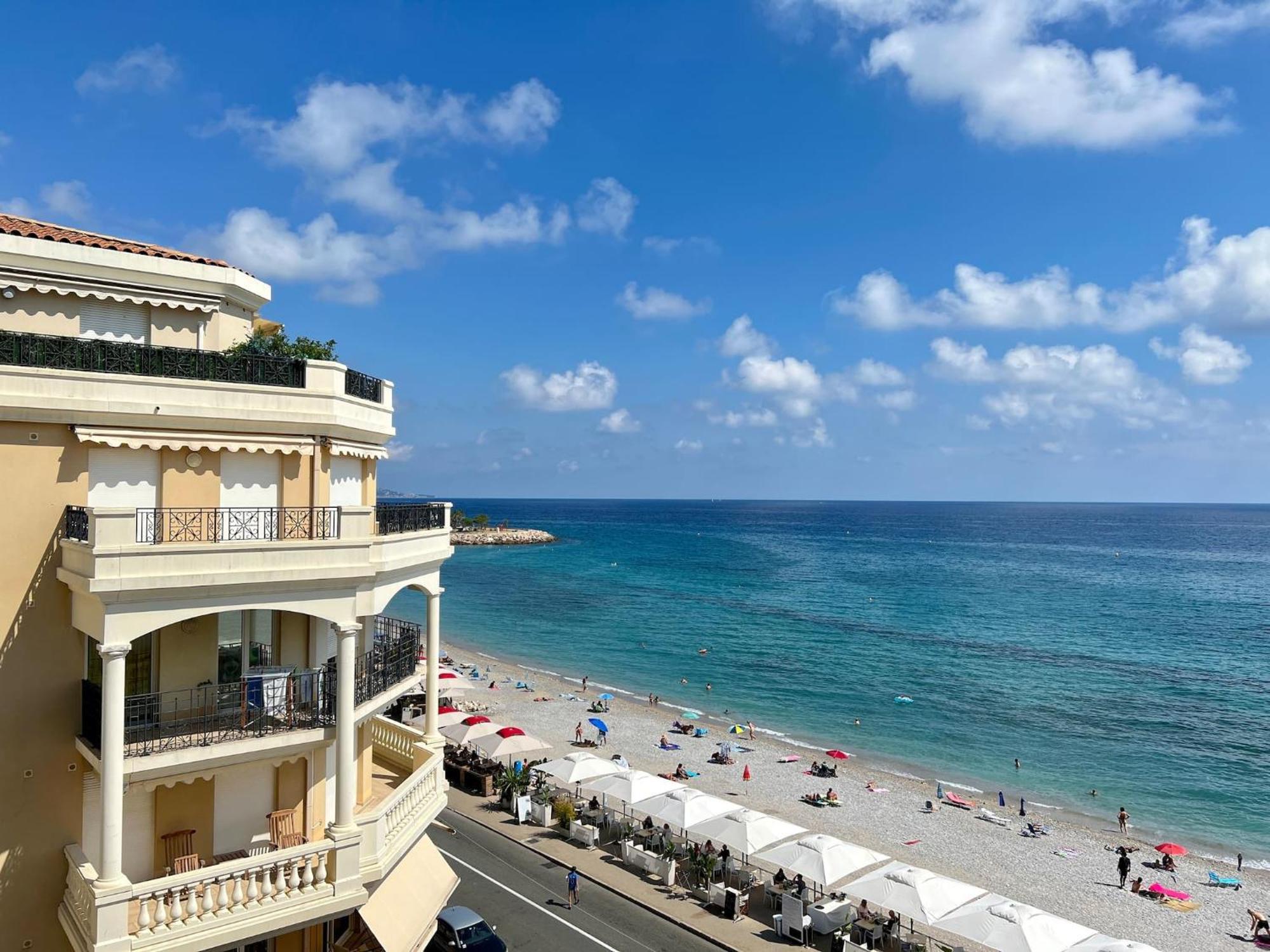 Le Victoria Beach Vue Mer Plein Centre, Spacieux Menton Extérieur photo